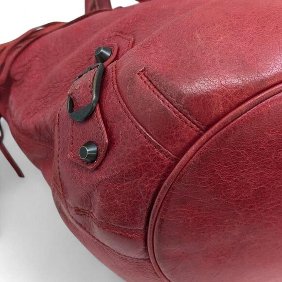 Vintage Balenciaga class mini pompon leather hand bucket bag with double handle - Picture 6 of 8